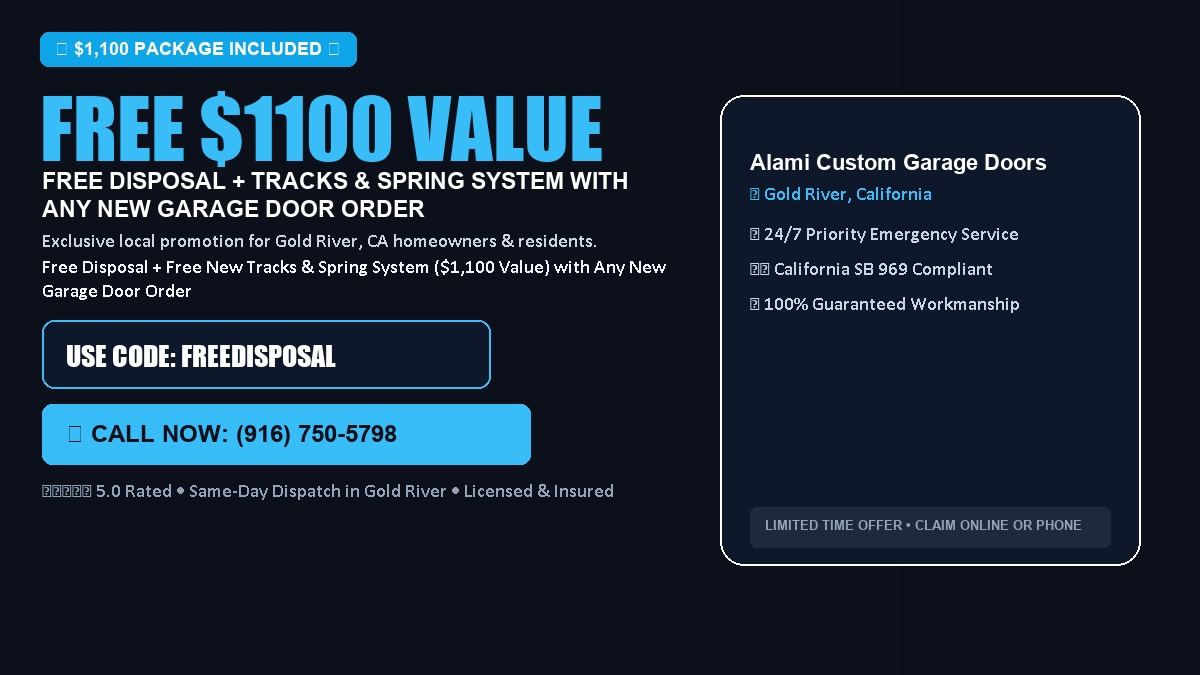 Alami Custom Garage Doors FREE Haul-Away & Heavy-Duty Tracks with New Door in Gold River, CA